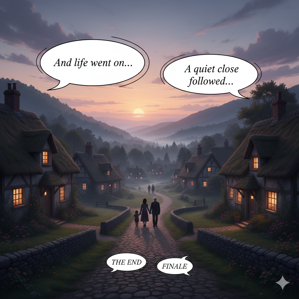 other ways to say the end in a story