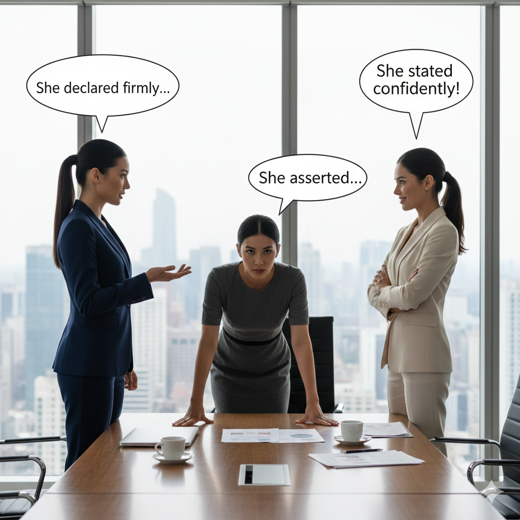 other ways to say she said