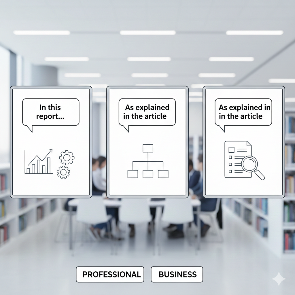 other ways to say in the article