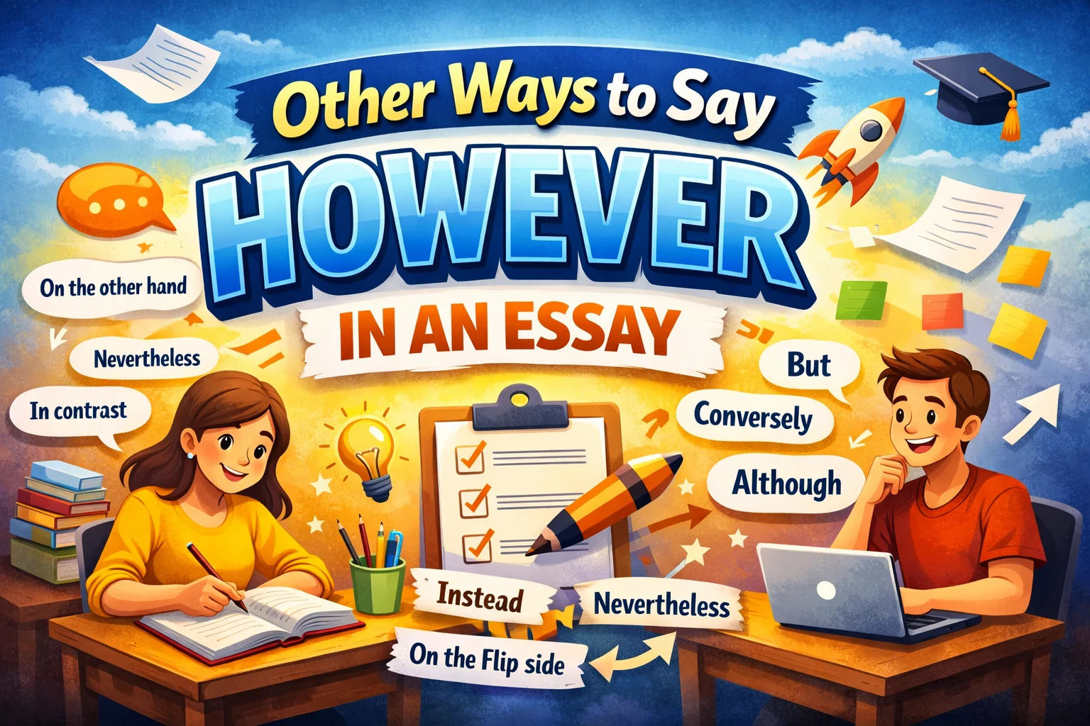 other ways to say however in an essay