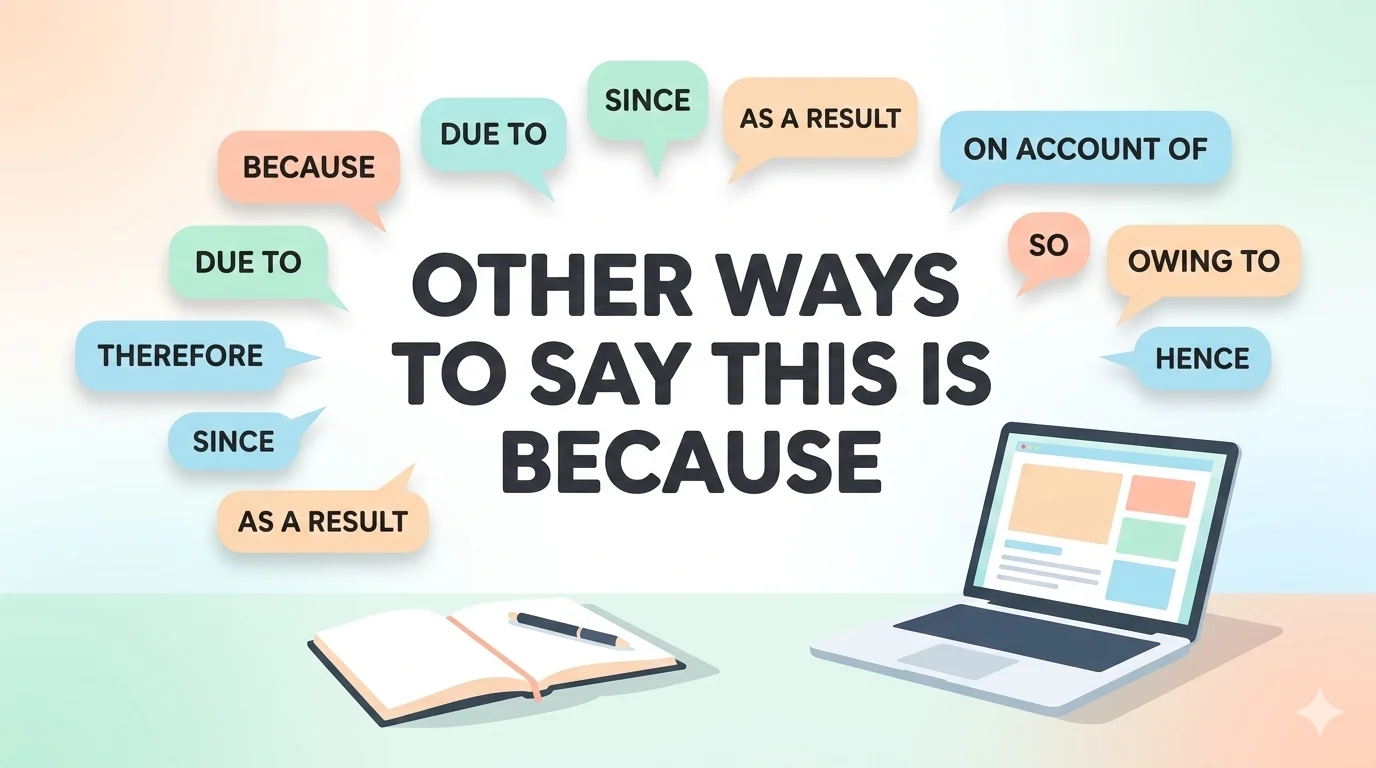 other ways to say this is because