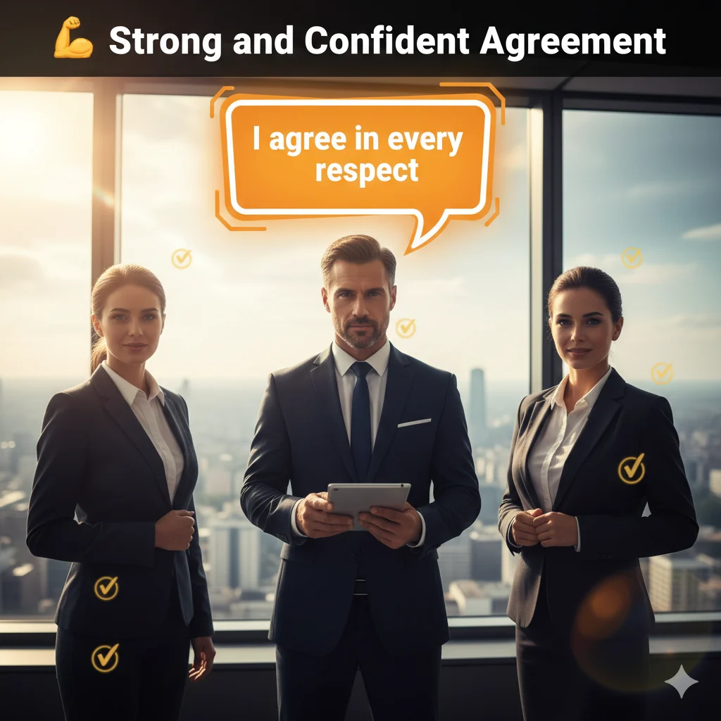 other ways to say i agree with you formally