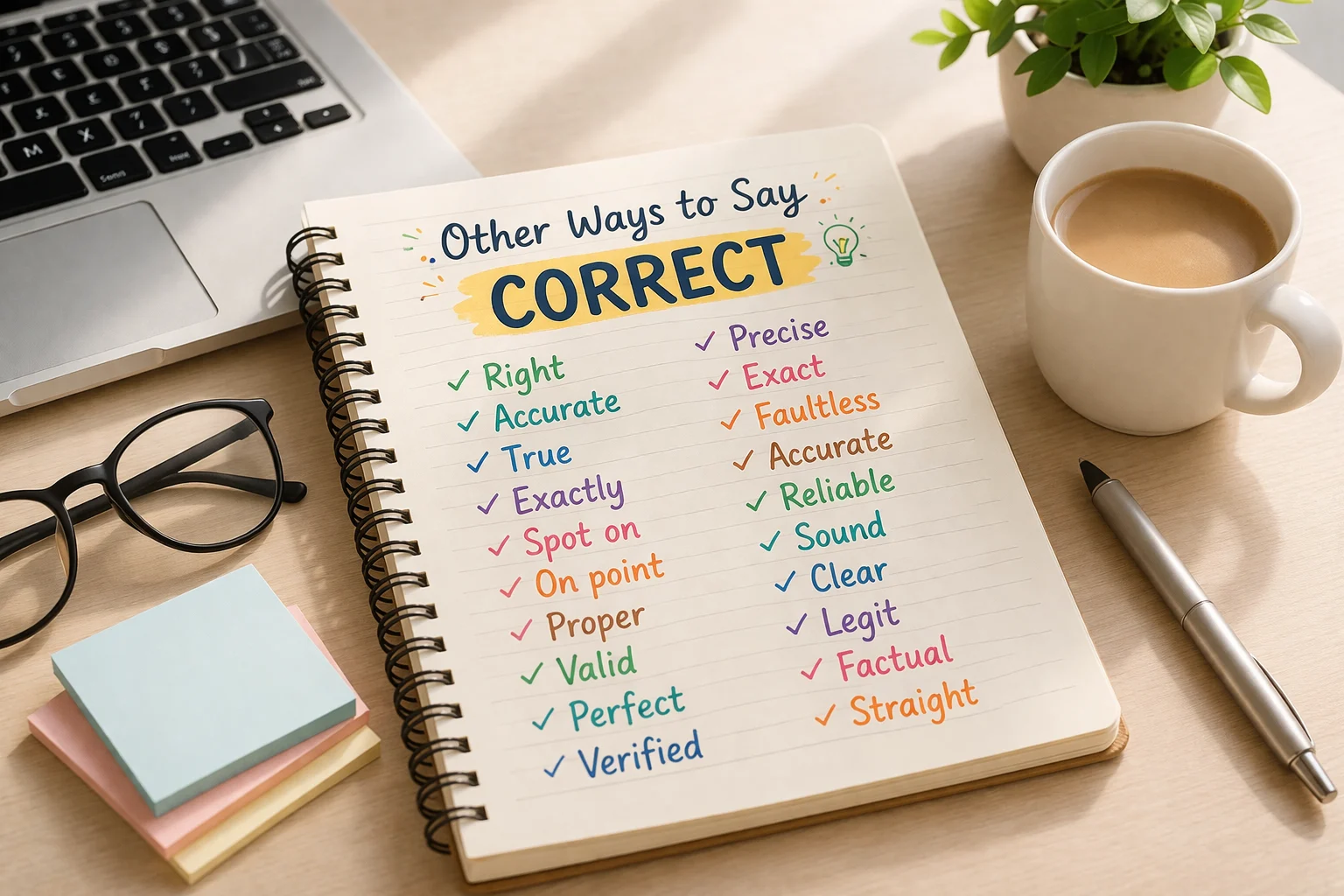 other ways to say correct