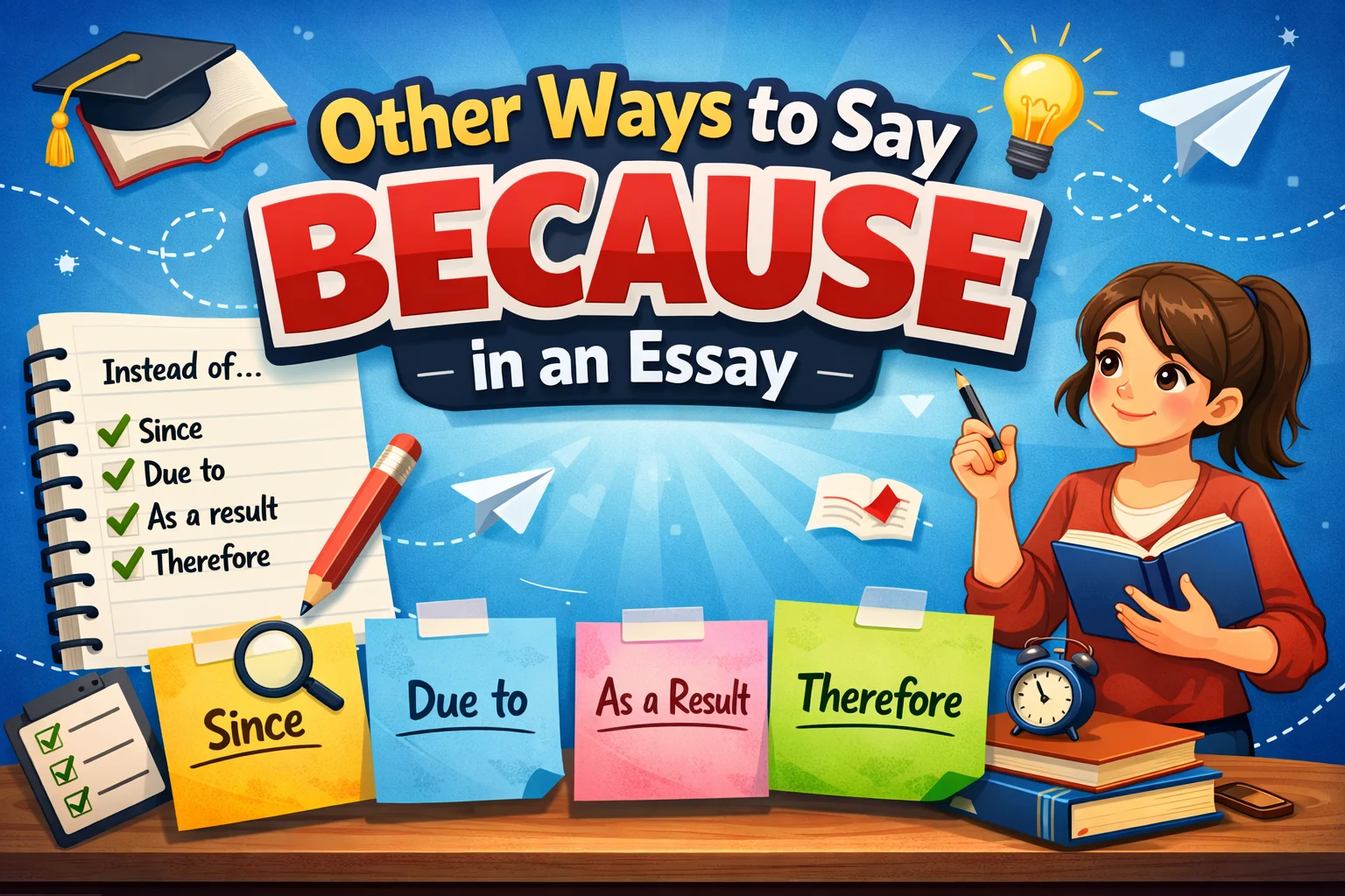 other ways to say because in an essay