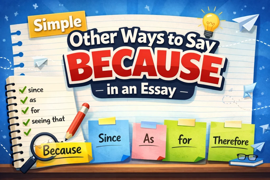 other ways to say because in an essay