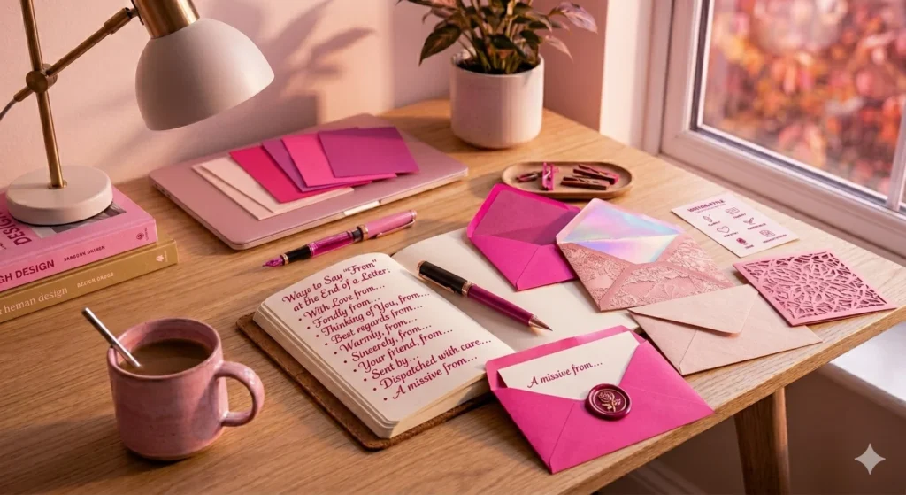 other ways to say from in a letter