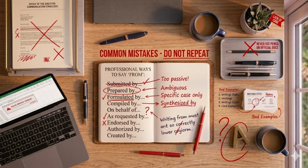 other ways to say from in a letter