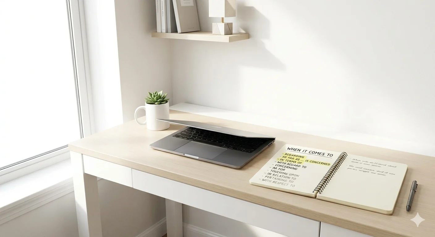 other ways to say when it comes to