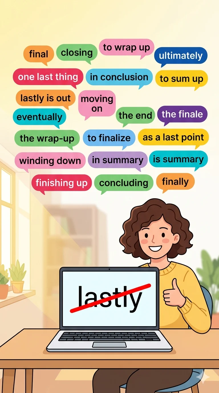 other ways to say lastly