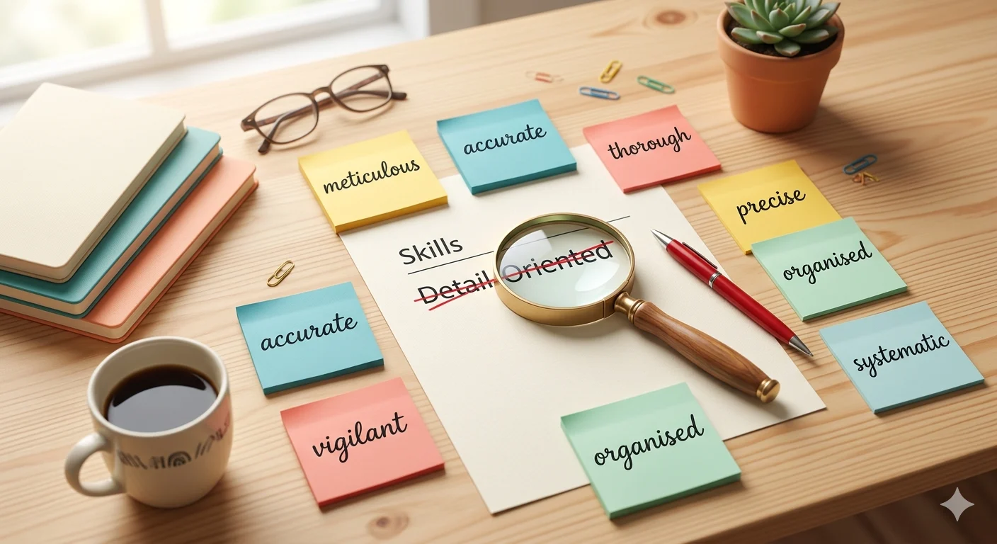 other ways to say detail oriented